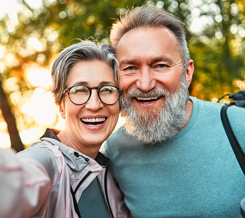 Hiking Couple Smiling