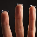Contact lenses on finger tips