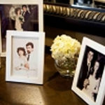 Wedding photos on display