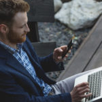 Businessman working with laptop